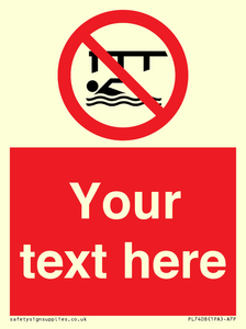 Custom Do not swim in the vicinity of piers